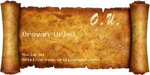 Orovan Uriel névjegykártya